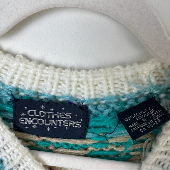 Vintage Chunky Knit Fair Isle Grandma Sweater - Picture 6 of 6